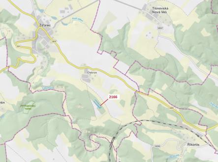 Prodej - pozemek, les, 3 616 m²