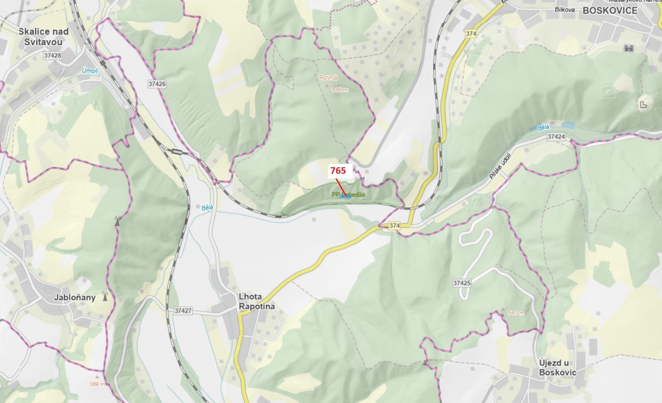 Lesní pozemek o výměře 1793 m2, podíl 1/1, katastrální území Lhota Rapotina, obec Lhota Rapotina, ob