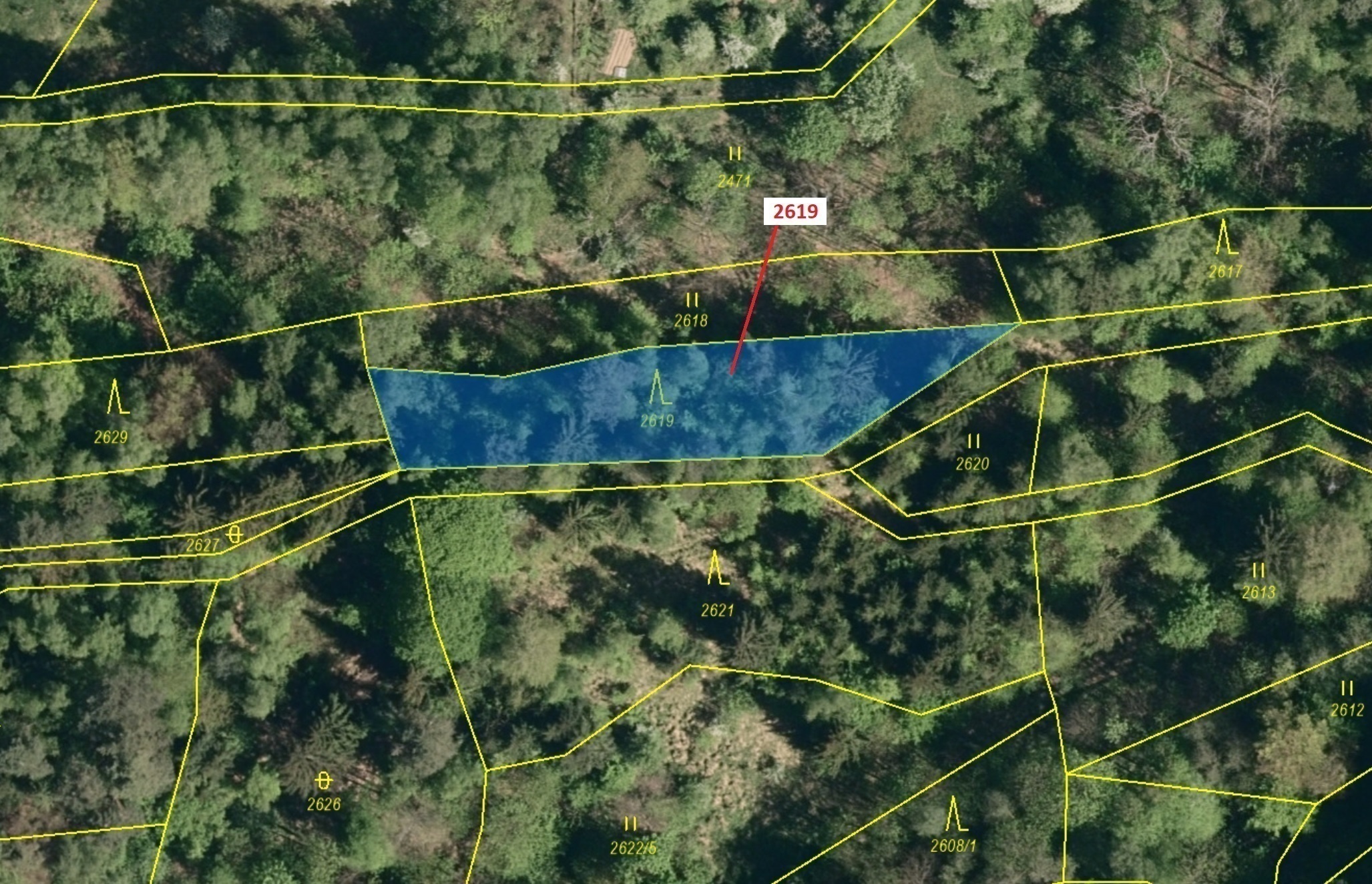 Lesní pozemek o výměře 867 m2, podíl 1/1, katastrální území Zděchov, obec Zděchov, obec s rozšířenou