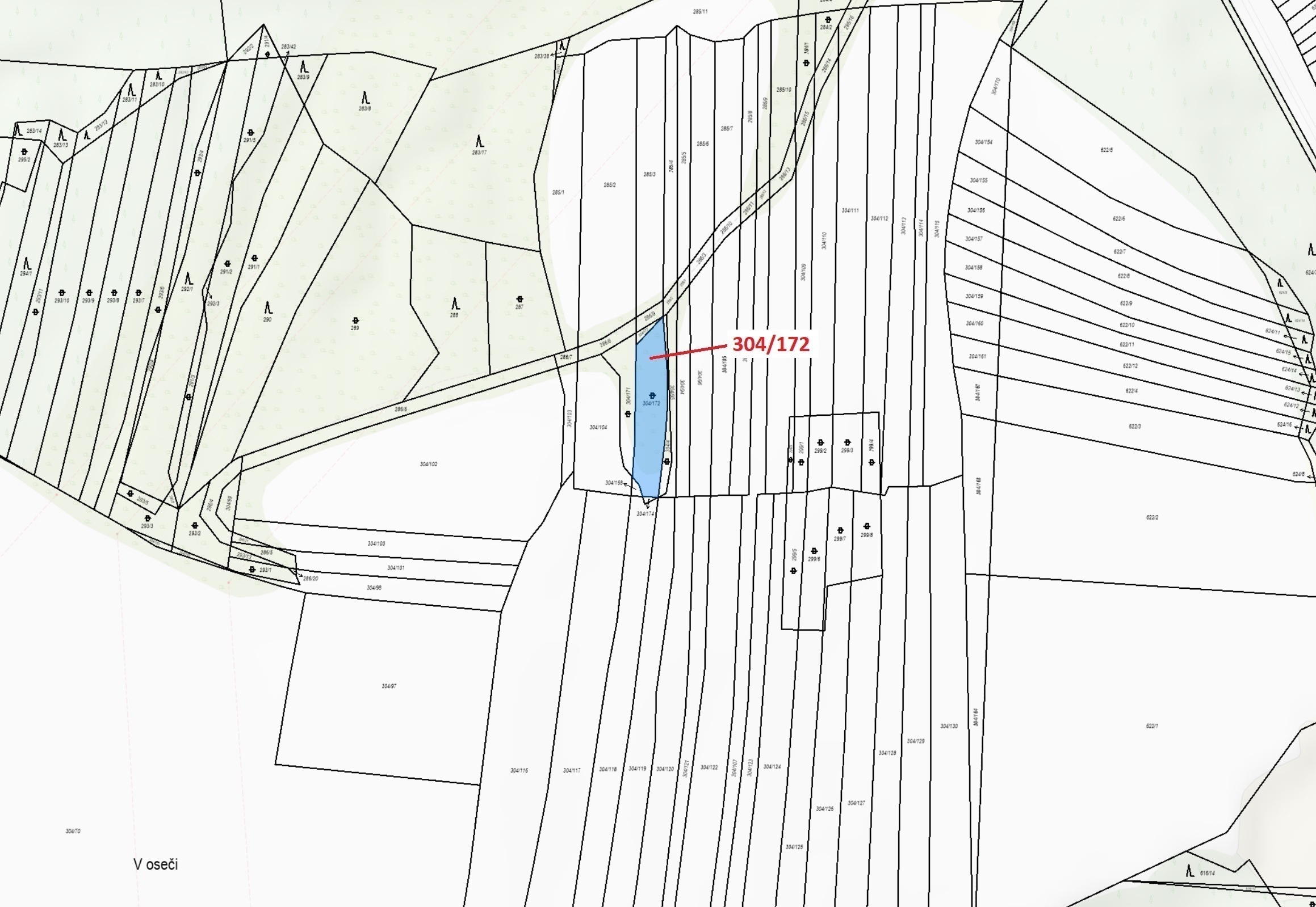 Ostatní plocha o výměře 597 m2, podíl 1/1, katastrální území Hrubšice, obec Ivančice, obec s rozšíře