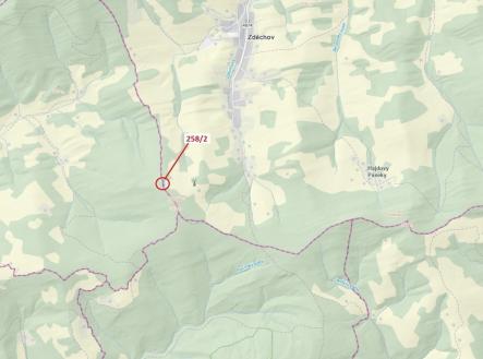 Prodej - pozemek, les, 697 m²