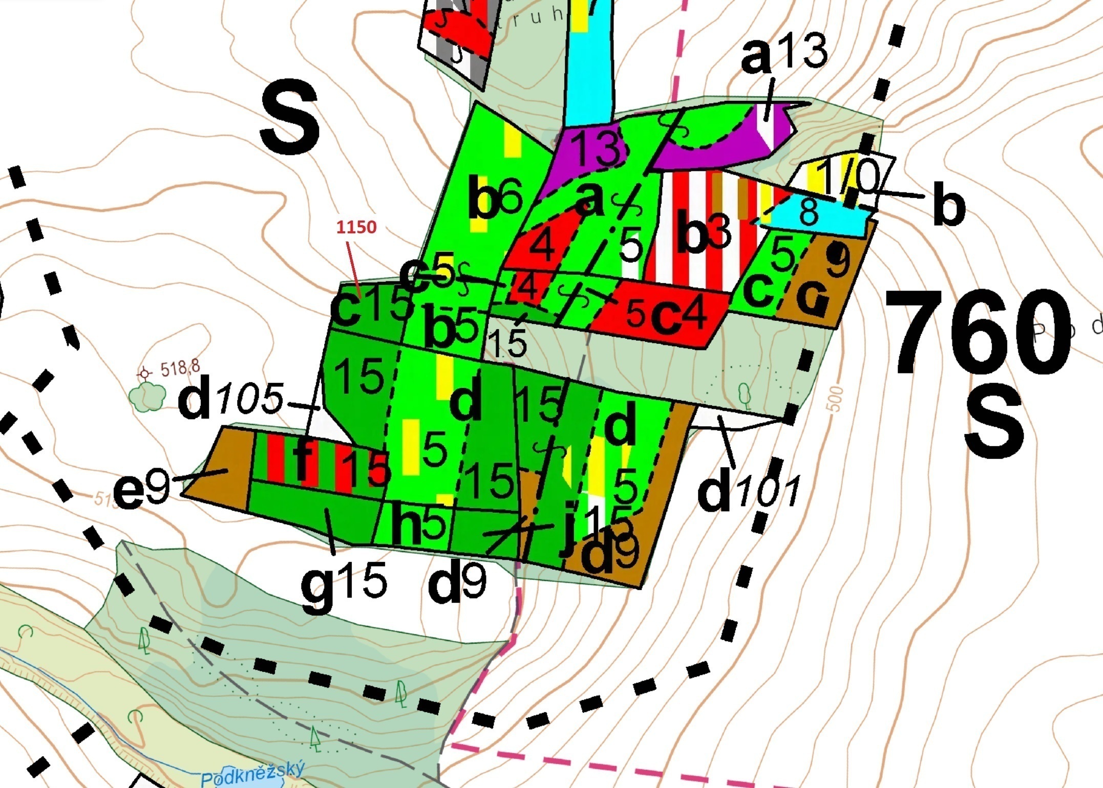 Lesní pozemek o výměře 1 116 m2, podíl 1/1, katastrální území Bezděkov u Kasejovic, obec Hradiště, o