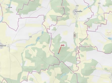 Prodej - pozemek, les, 1 722 m²