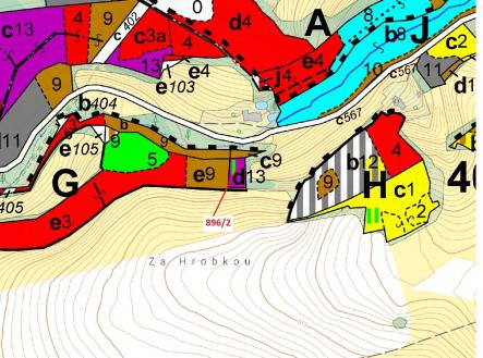 Prodej - pozemek, les, 978 m²