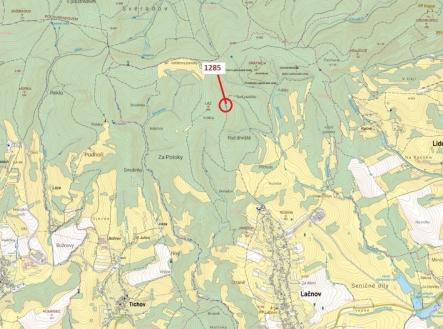 Prodej - pozemek, les, 849 m²