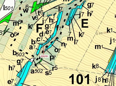 Prodej - pozemek, les, 183 m²