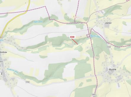 Prodej - pozemek, les, 72 m²