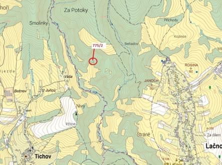 Prodej - pozemek, les, 281 m²