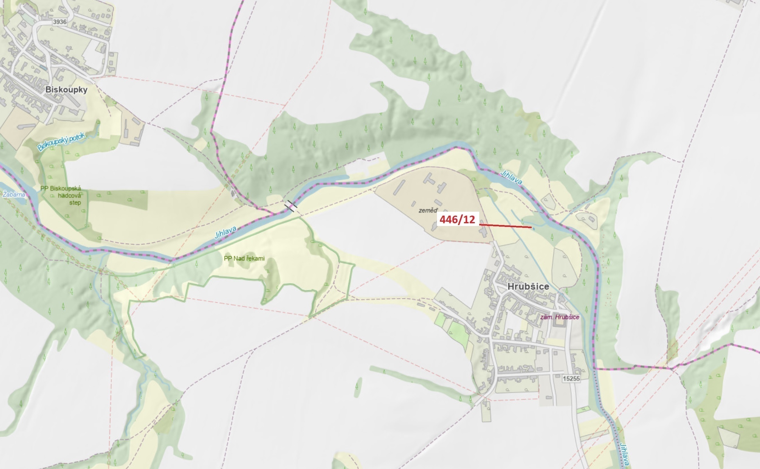 Ostatní plocha o výměře 24 m2, podíl 1/1, katastrální území Hrubšice, obec Ivančice, obec s rozšířen