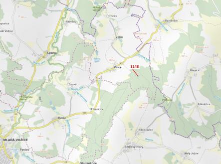 Prodej - pozemek, les, 1 105 m²