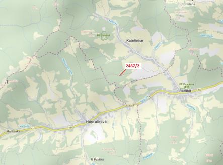 Prodej - pozemek, les, 127 m²