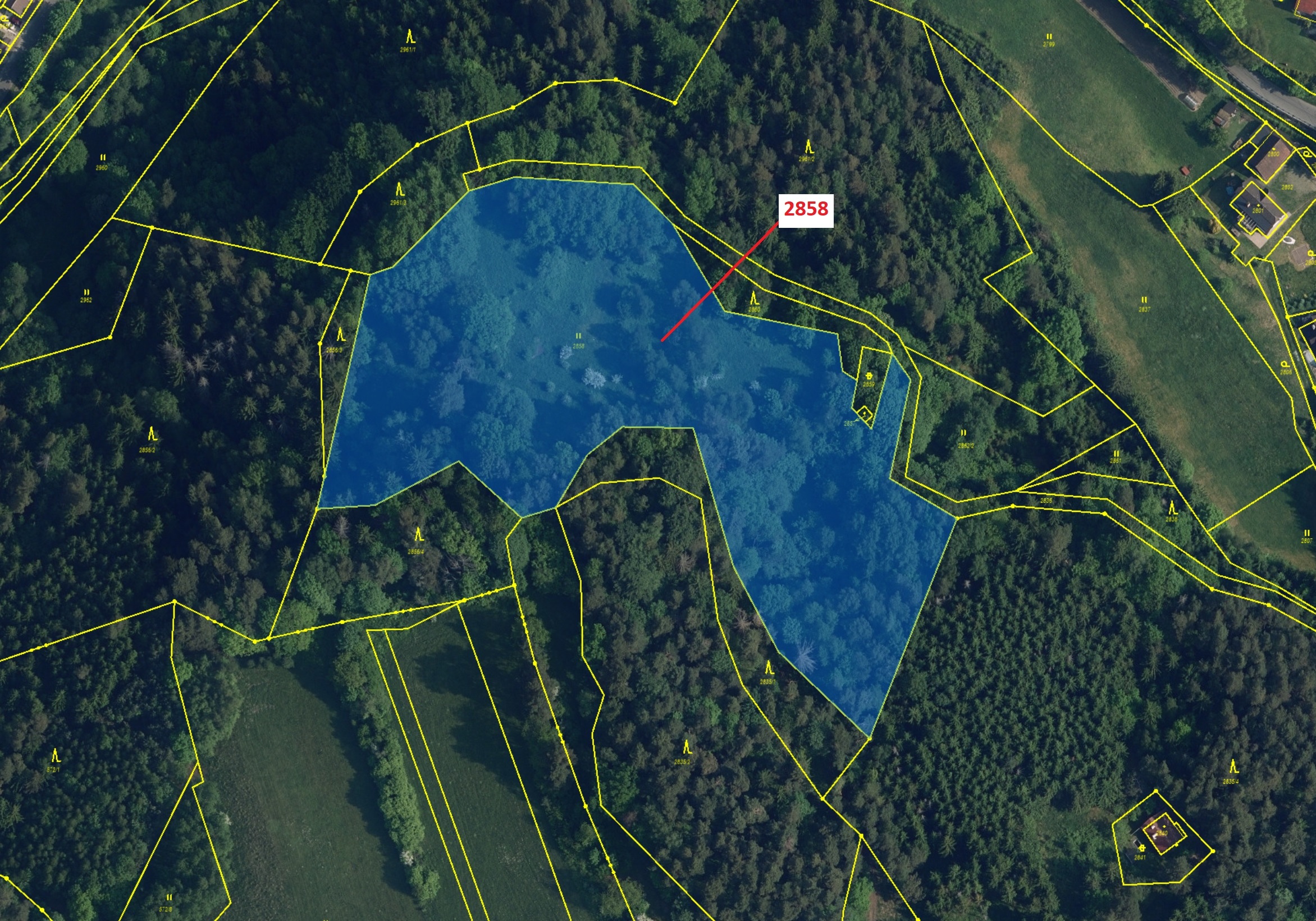 Trvalý travní porost o výměře 16 722 m2, podíl 1/1, katastrální území Český Dub, obec Český Dub, obe