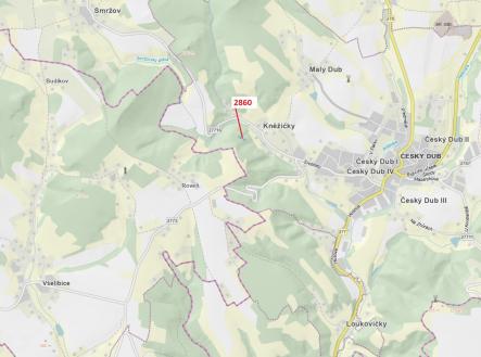 Prodej - pozemek, les, 662 m²