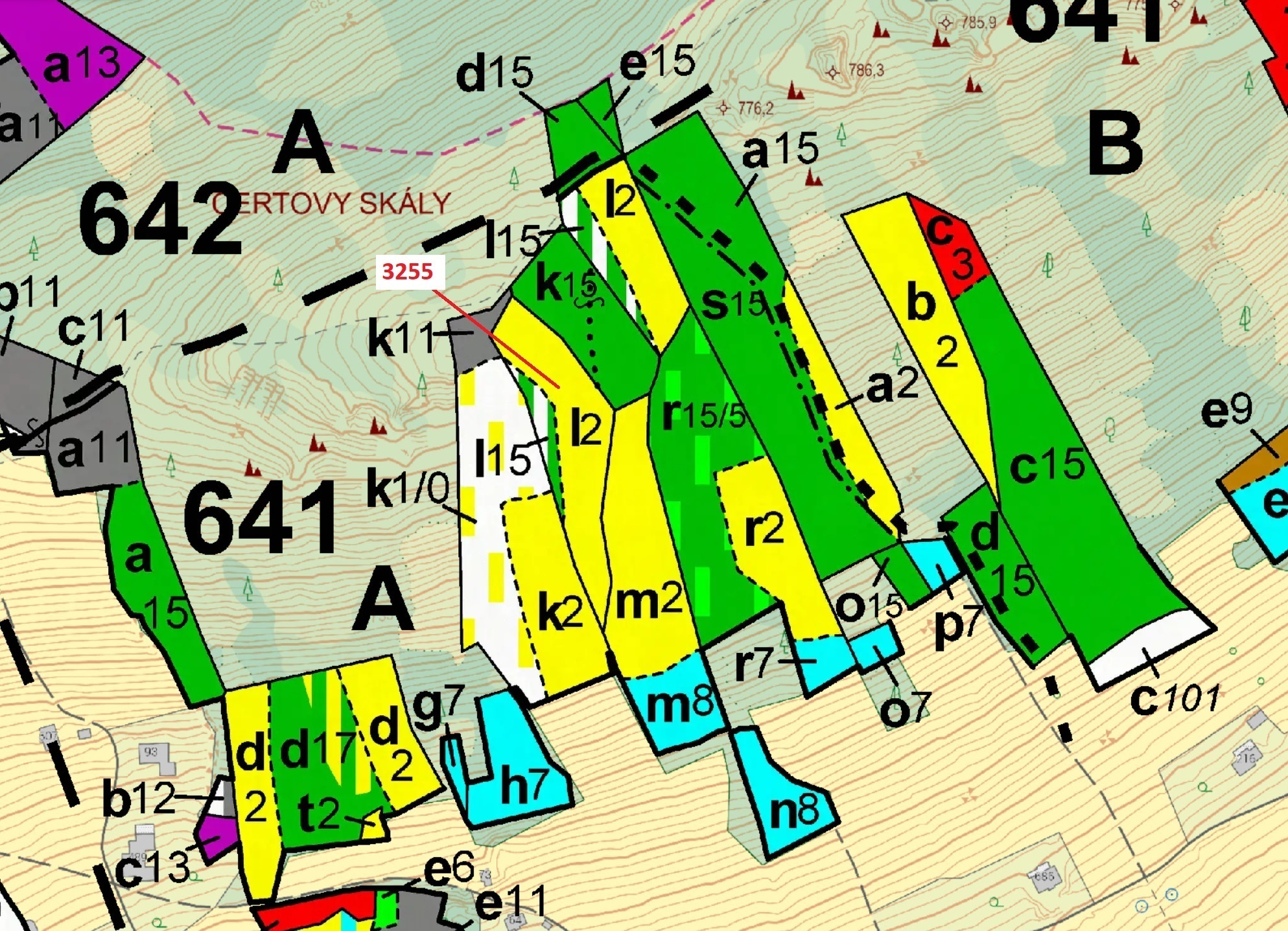 Lesní pozemek o výměře 6125 m2, podíl 1/1, katastrální území Velké Hamry, obec Velké Hamry, obec s r