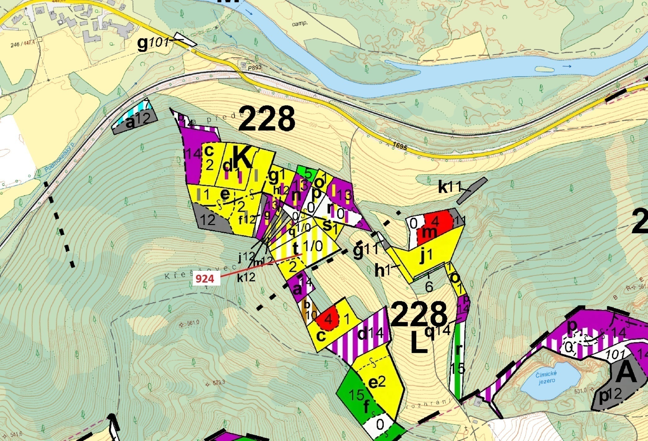 Lesní pozemek o výměře 6 042 m2, podíl 1/1, katastrální území Čepice, obec Rabí, obec s rozšířenou p