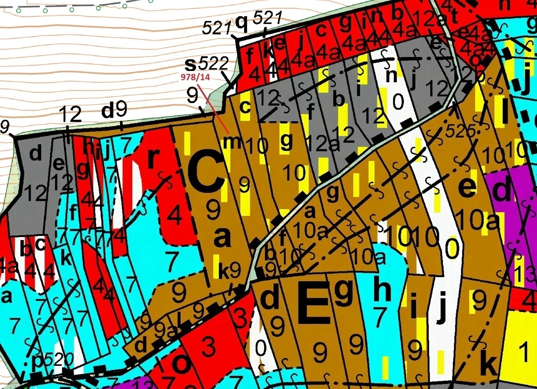 Lesní pozemek o výměře 2762 m2, podíl 1/1, katastrální území Radonice u Milavčí, obec Milavče, obec 