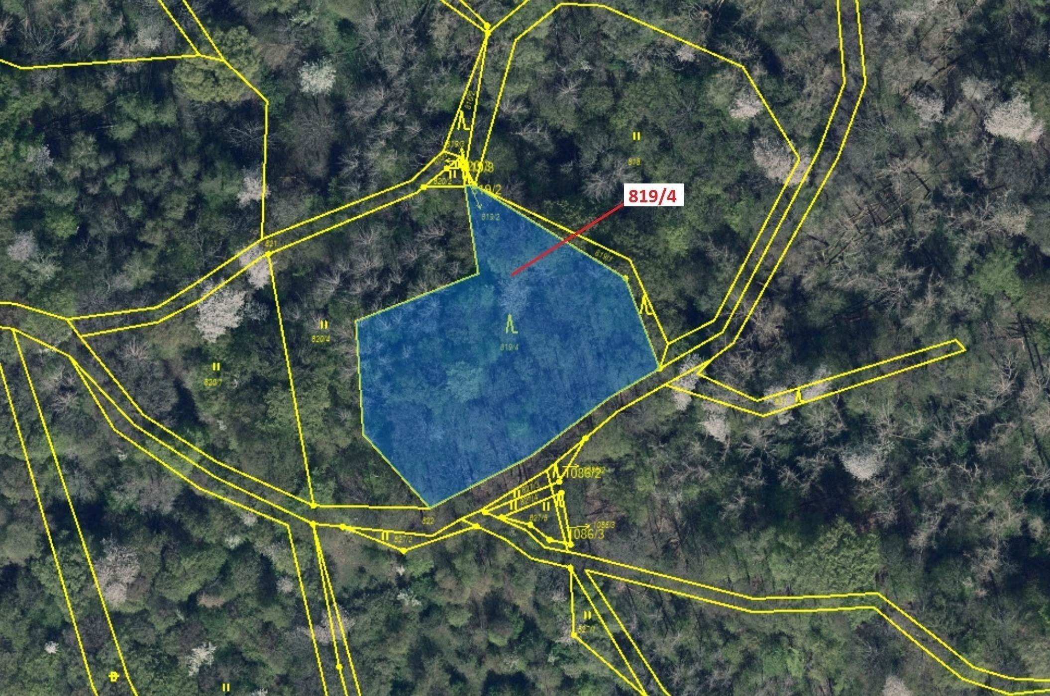 Lesní pozemek o výměře 2 875 m2, podíl  9/10, katastrální území Zubrnice, obec Zubrnice, obec s rozš