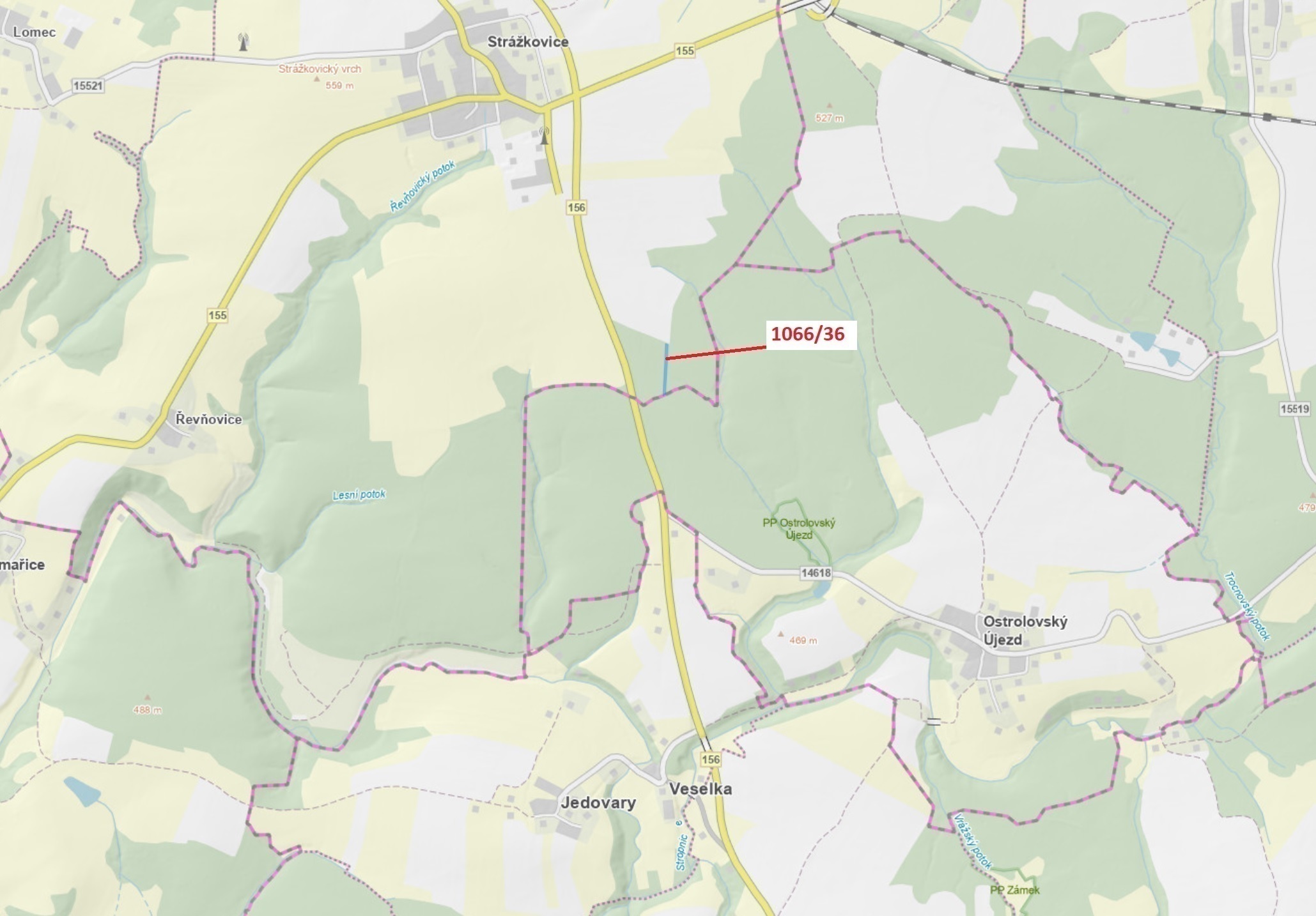 Lesní pozemek o výměře 1983 m2, podíl 1/1, katastrální území Strážkovice, obec Strážkovice, obec s r