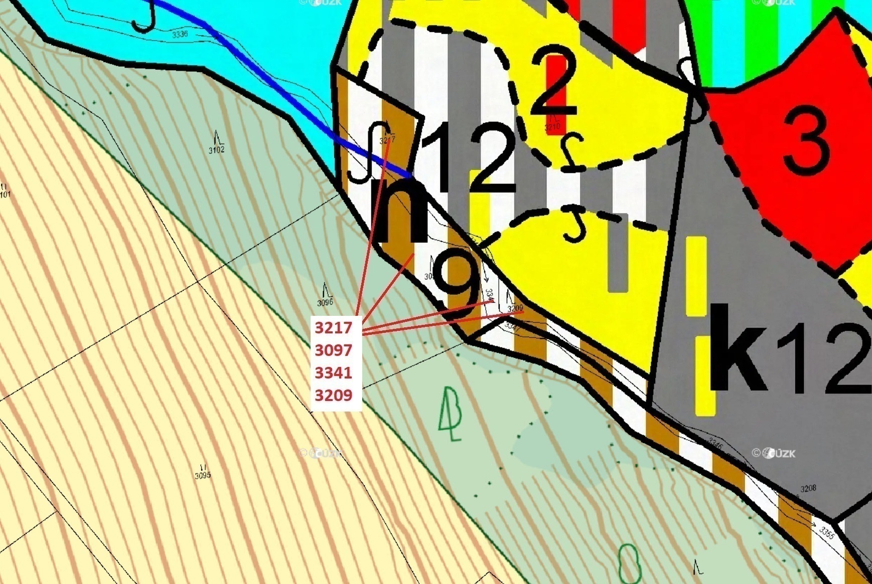 Lesní pozemky a vodní plocha o výměře 1649 m2, podíl 1/1, katastrální území Benešov u Semil, obec Be