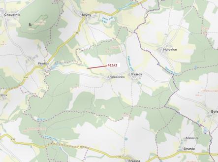 Prodej - pozemek, les, 1 251 m²