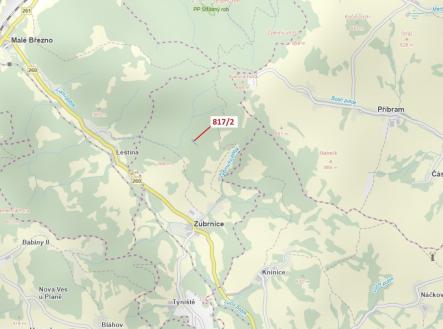 Prodej - pozemek, les, 815 m²