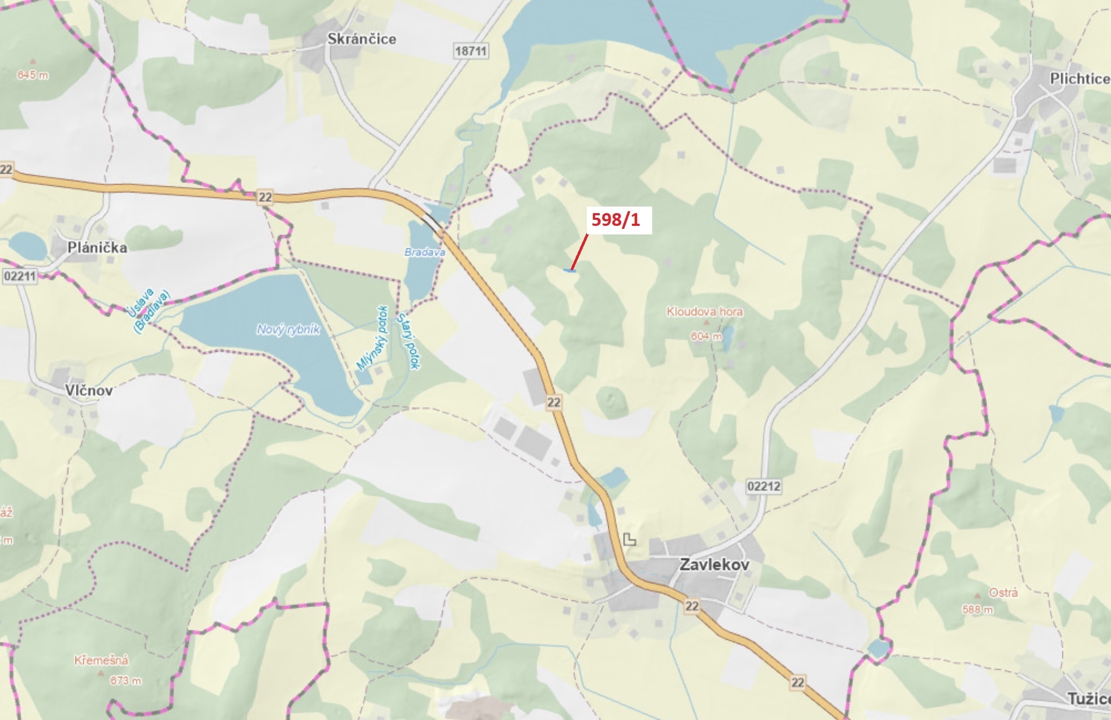 Trvalý travní porost o výměře 272 m2, podíl 1/1, katastrální území Zavlekov, obec Zavlekov, obec s r