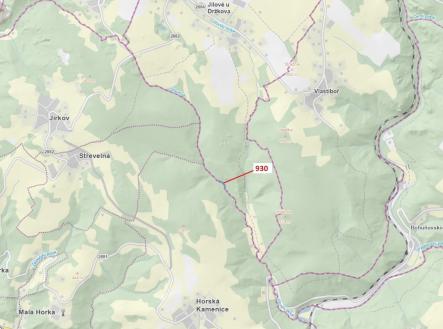 Prodej - pozemek, les, 967 m²