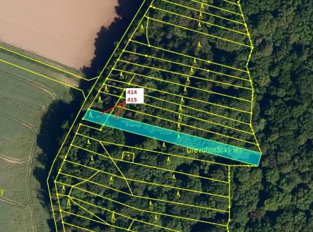 Prodej - pozemek, les, 975 m²