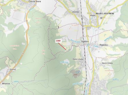 Prodej - pozemek, les, 400 m²