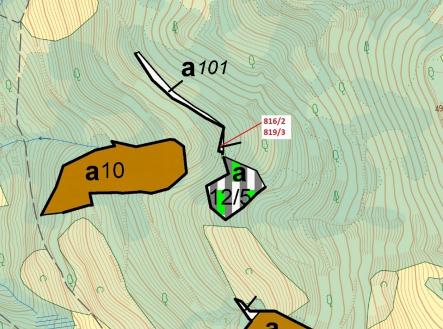 Prodej - pozemek, les, 85 m²