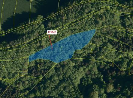 Prodej - pozemek, les, 2 632 m²