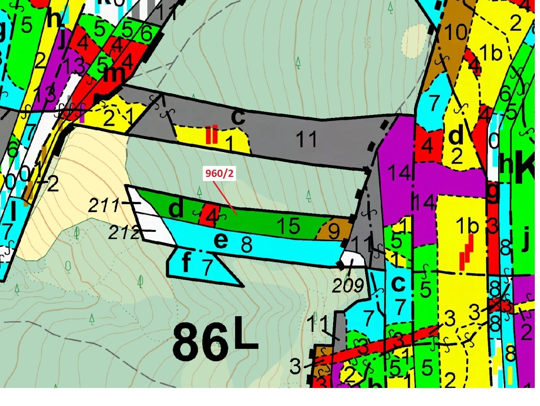 Lesní pozemek o výměře 7607 m2, podíl 1/1, katastrální území Psárov, obec Psárov, obec s rozšířenou 
