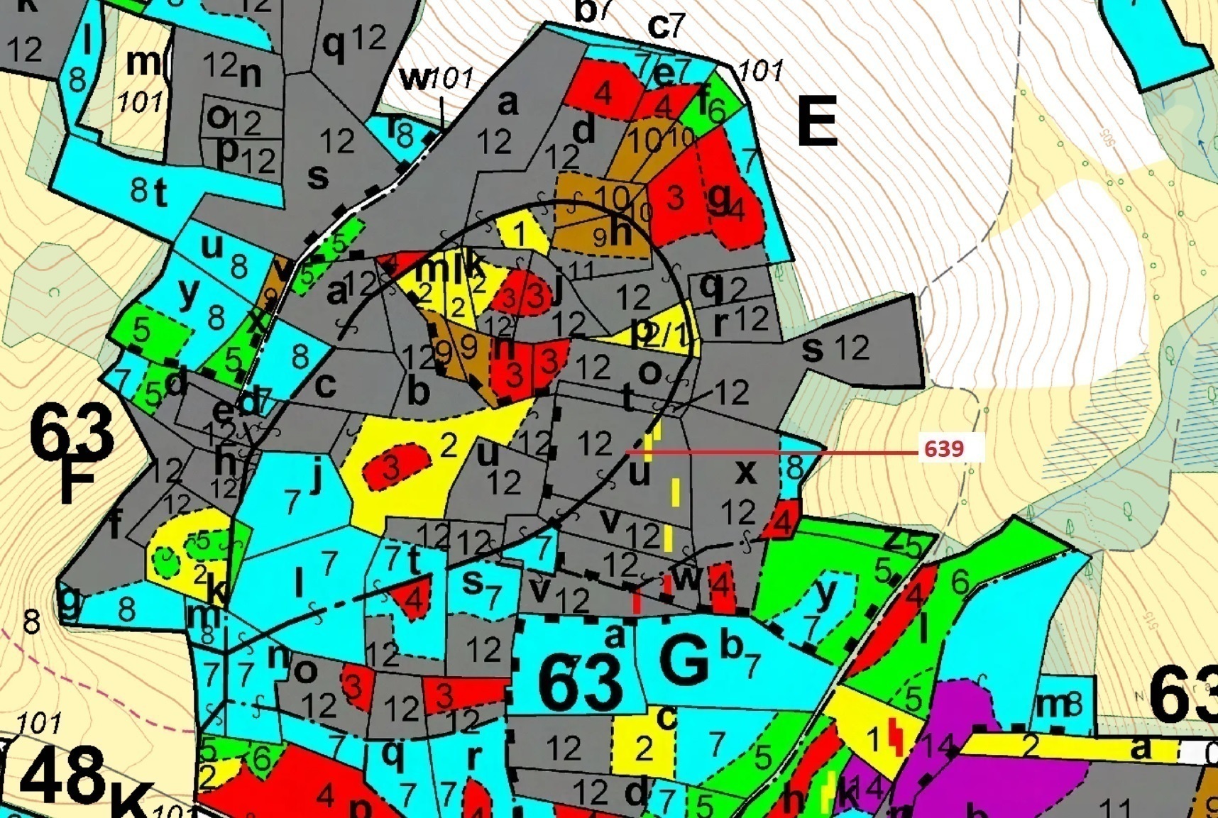 Lesní pozemek o výměře 8912 m2, podíl 1/1, katastrální území Kuřimany, obec Kuřimany, obec s rozšíře