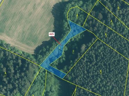 Prodej - pozemek, les, 1 719 m²