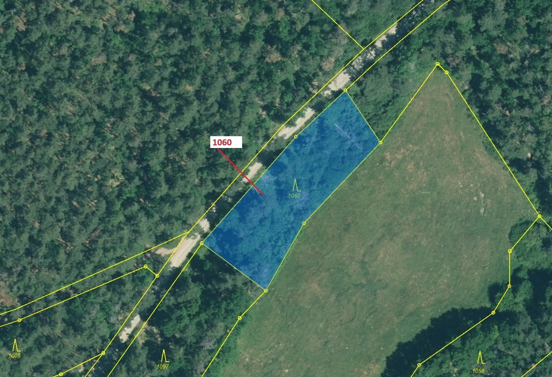 Lesní pozemek o výměře 1 462 m2, podíl 1/1, katastrální území Horní Hradiště, obec Plasy, obec s roz