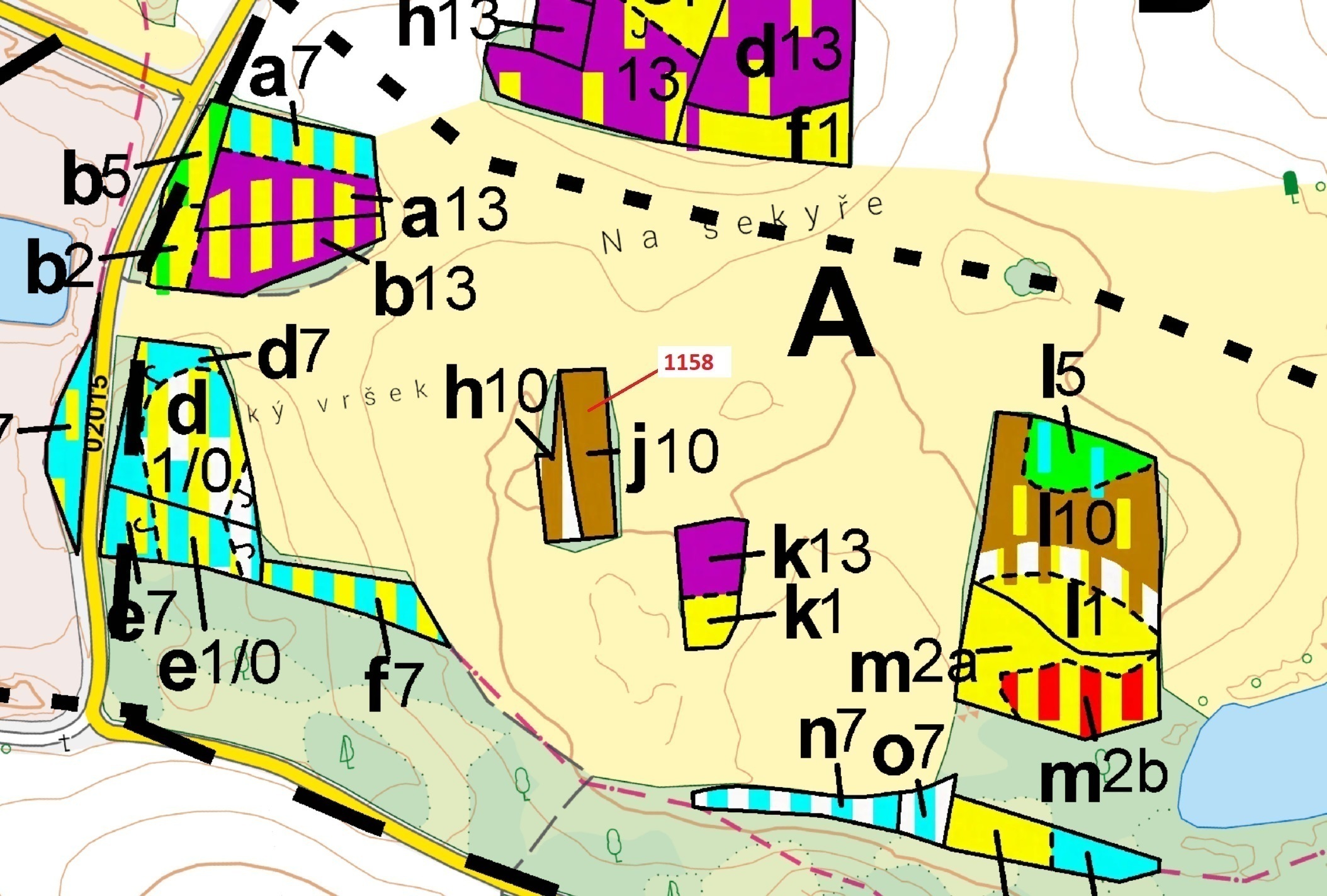 Lesní pozemek o výměře 1 323 m2, podíl 1/1, katastrální území Bezděkov u Kasejovic, obec Hradiště, o