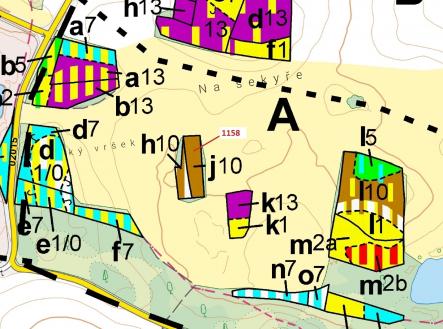 Prodej - pozemek, les, 1 323 m²
