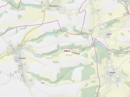 Prodej - pozemek, les, 978 m²