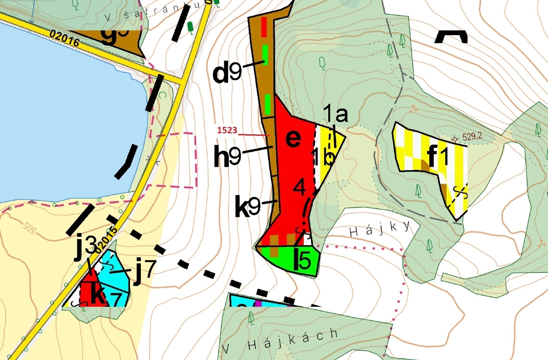 Lesní pozemek o výměře 645 m2, podíl 1/1, katastrální území Bezděkov u Kasejovic, obec Hradiště, obe