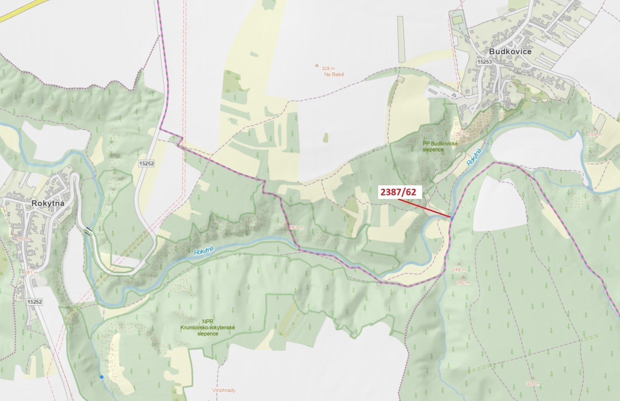 Vodní plocha o výměře 88 m2, podíl 1/1, katastrální území Budkovice, obec Ivančice, obec s rozšířeno