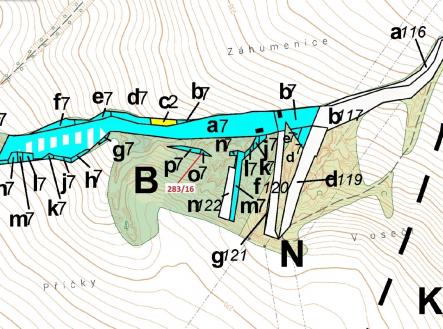 Prodej - pozemek, les, 71 m²