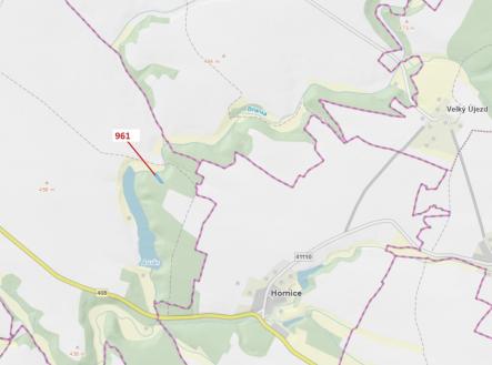 Prodej - pozemek, les, 961 m²