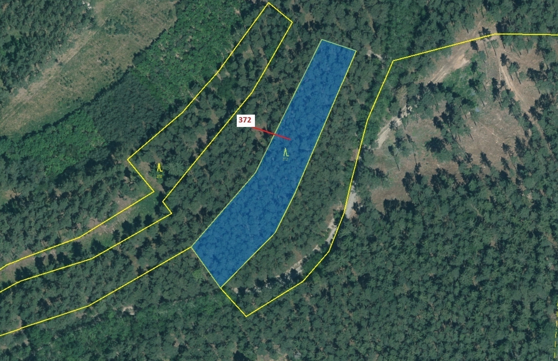 Lesní pozemek o výměře 3291 m2, podíl 1/1, katastrální území Vysočany u Manětína, obec Manětín, obec