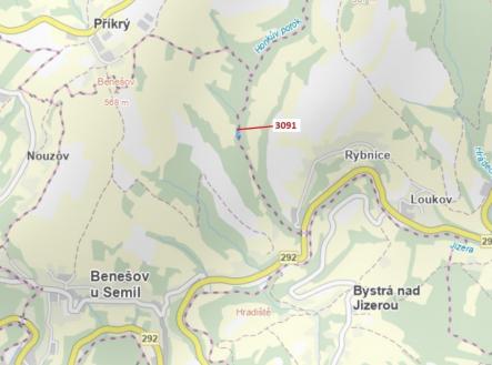 Prodej - pozemek, les, 1 964 m²