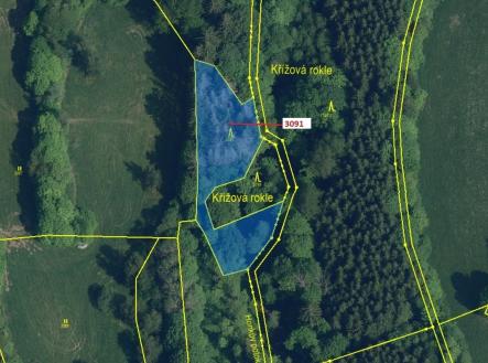 Prodej - pozemek, les, 1 964 m²