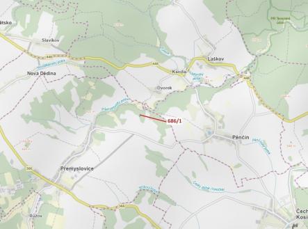 Prodej - pozemek, les, 1 280 m²