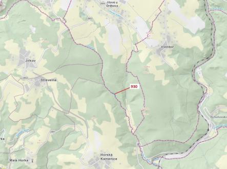 Prodej - pozemek, les, 967 m²