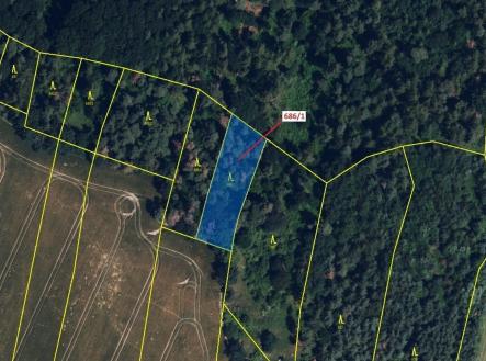 Prodej - pozemek, les, 1 280 m²