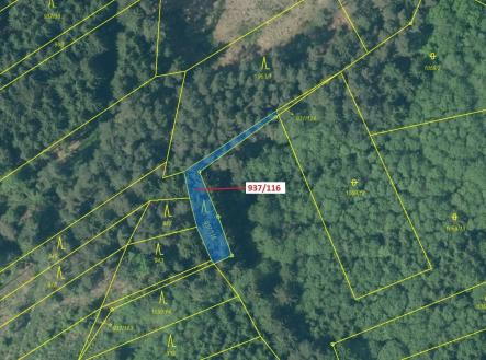 Prodej - pozemek, les, 295 m²