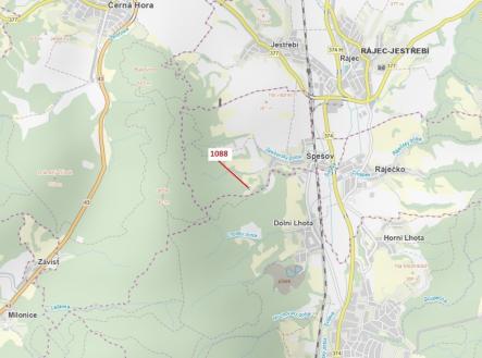 Prodej - pozemek, les, 400 m²